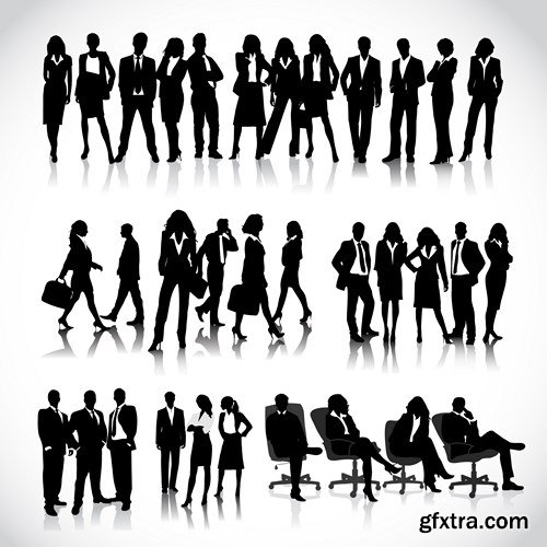 Business People Silhouettes - 25x EPS