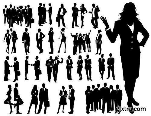 Business People Silhouettes - 25x EPS