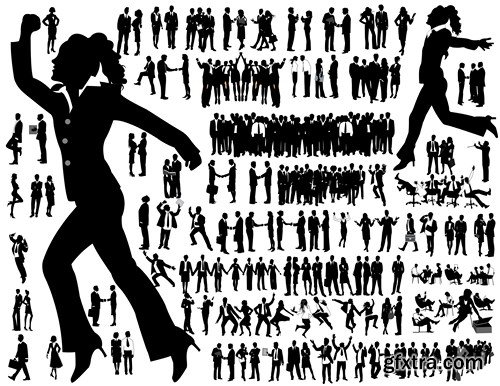 Business People Silhouettes - 25x EPS