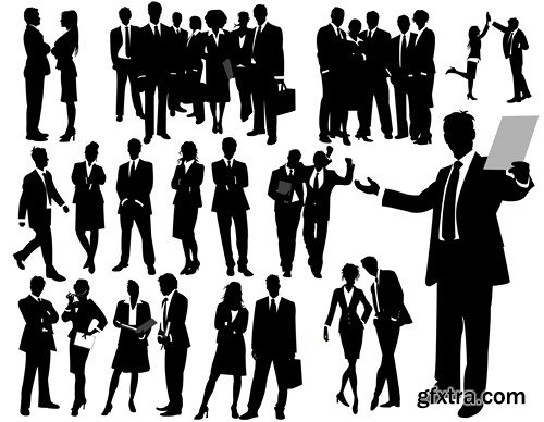 Business People Silhouettes - 25x EPS