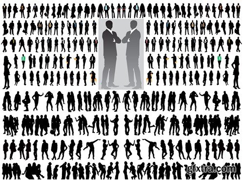 Business People Silhouettes - 25x EPS