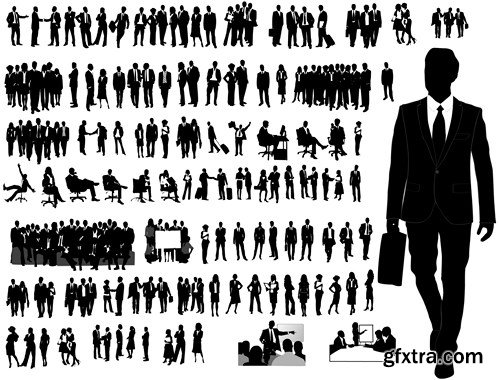 Business People Silhouettes - 25x EPS