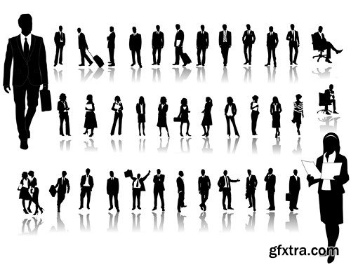 Business People Silhouettes - 25x EPS