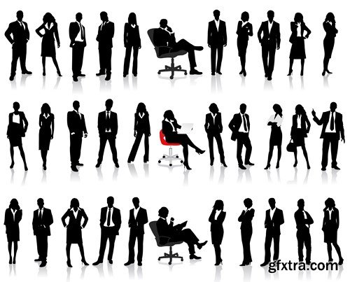 Business People Silhouettes - 25x EPS