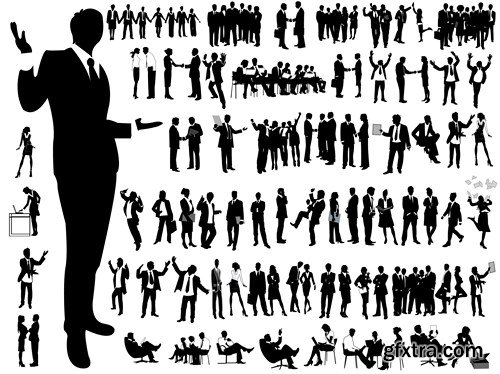 Business People Silhouettes - 25x EPS