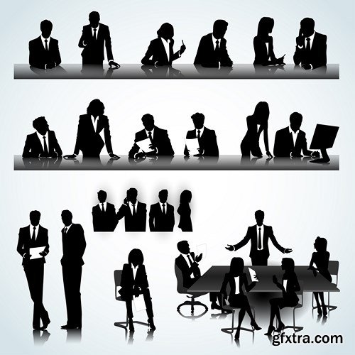 Business People Silhouettes - 25x EPS