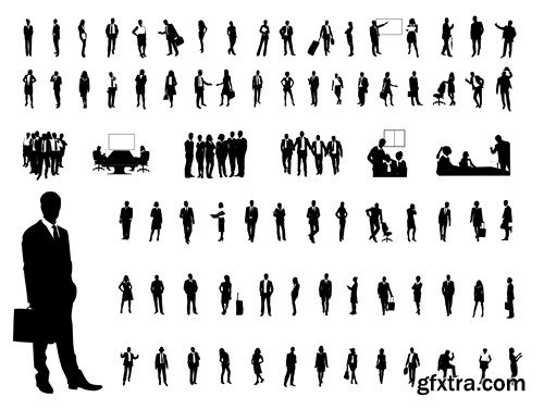 Business People Silhouettes - 25x EPS