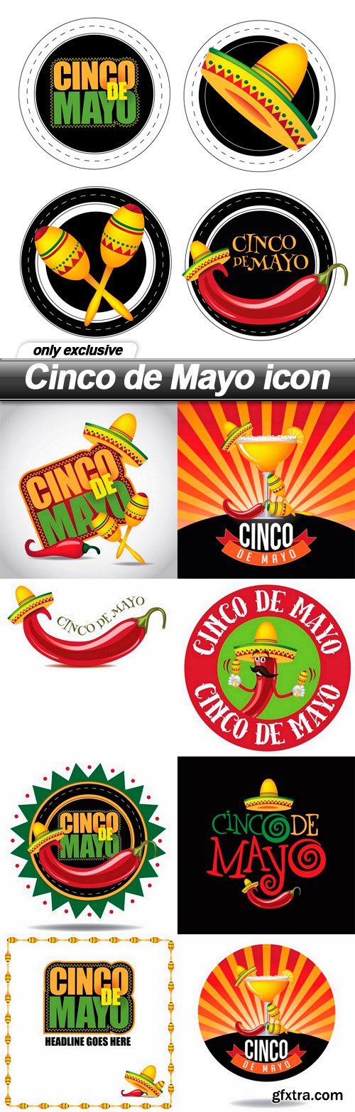 Cinco de Mayo icon - 9 EPS