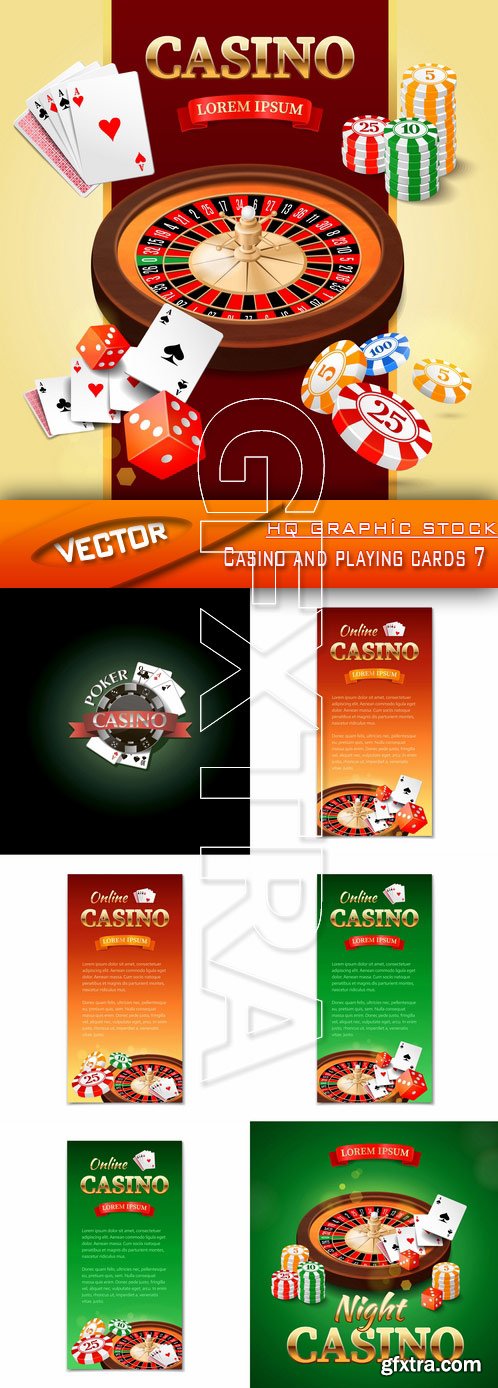 Stock Vector - Casino and playing cards 7