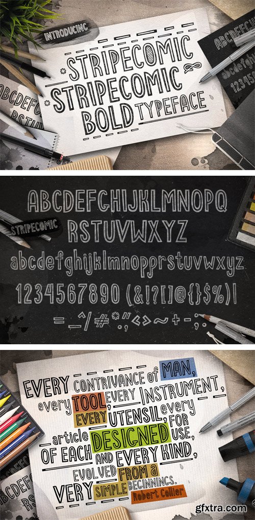 Stripecomic Typeface