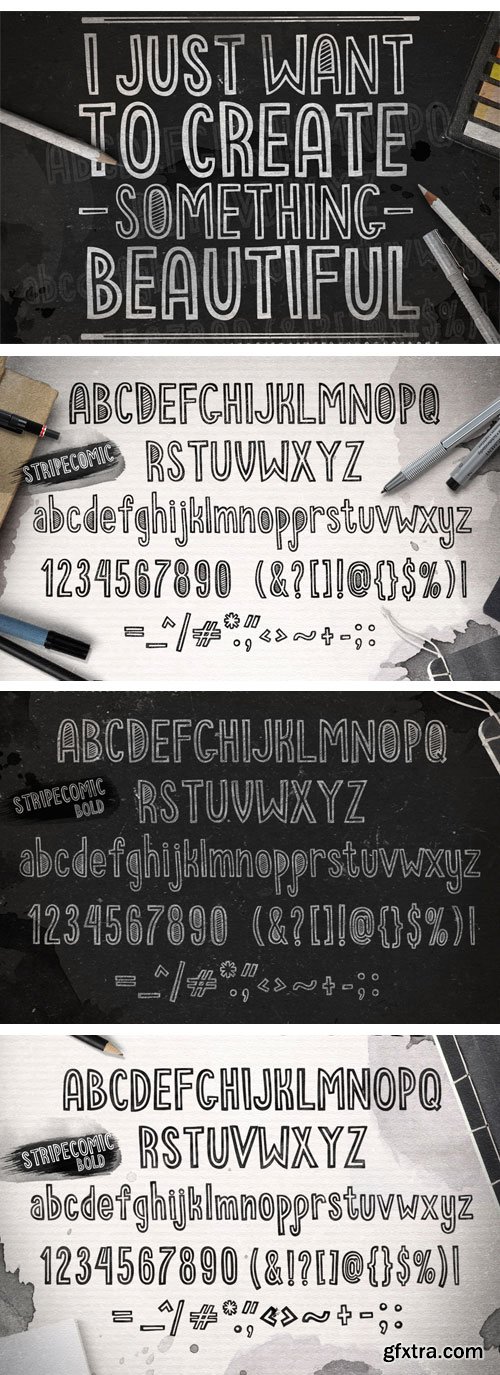 Stripecomic Typeface