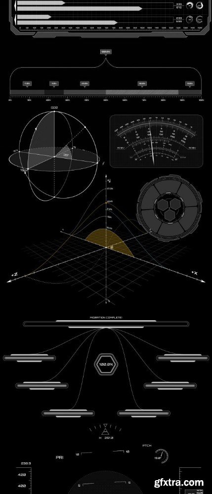 Videohive CyberTech HUD Infographic Pack 1058133