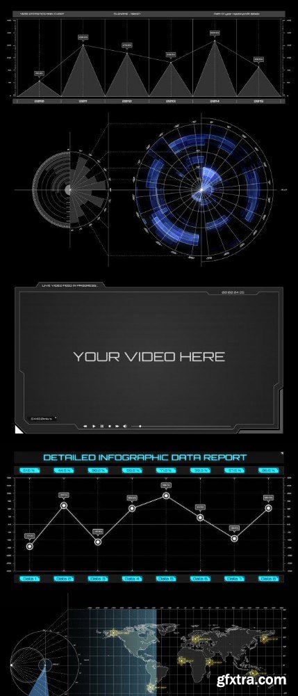 Videohive CyberTech HUD Infographic Pack 1058133