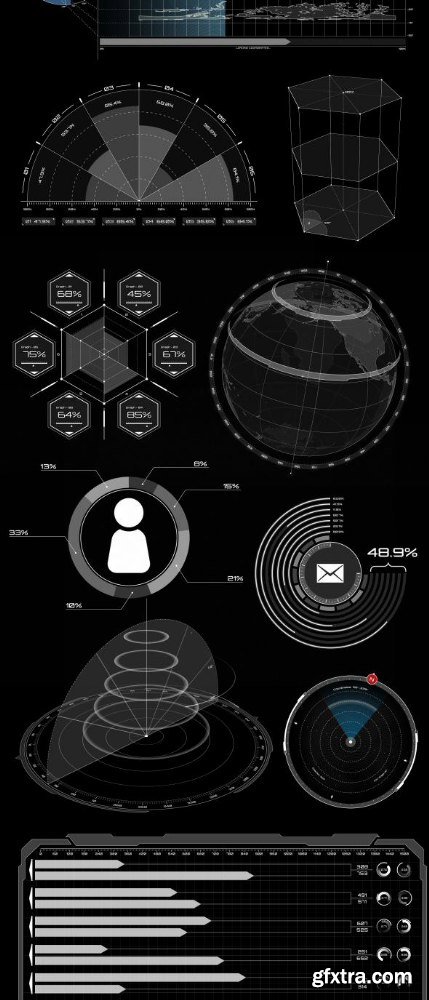 Videohive CyberTech HUD Infographic Pack 1058133