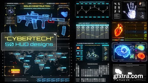 Videohive CyberTech HUD Infographic Pack 1058133