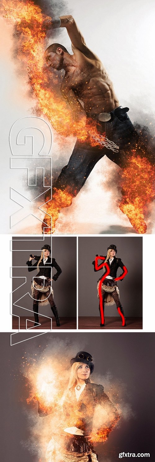 GraphicRiver - Fire Photoshop Action 11569299