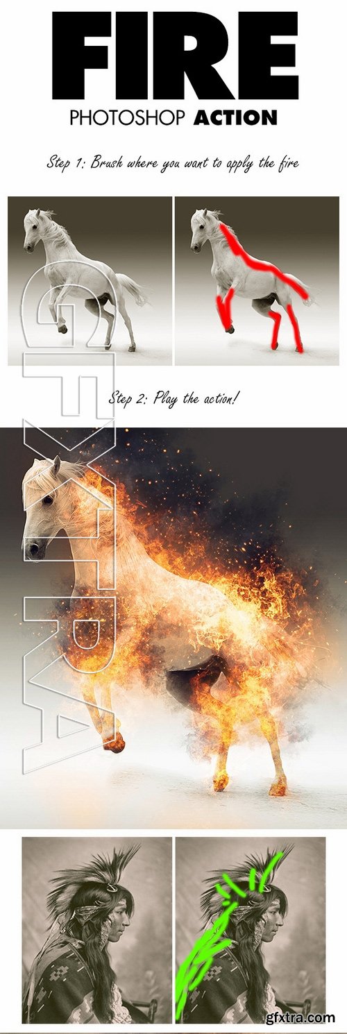 GraphicRiver - Fire Photoshop Action 11569299