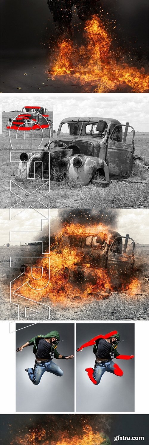 GraphicRiver - Fire Photoshop Action 11569299