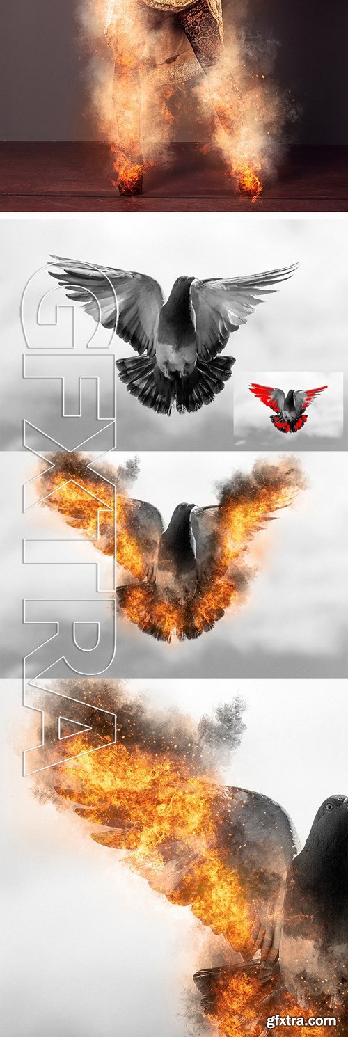 GraphicRiver - Fire Photoshop Action 11569299