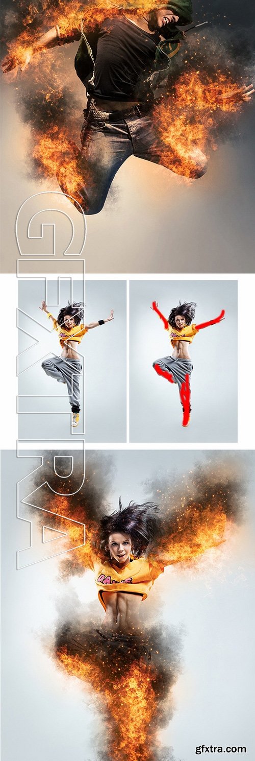 GraphicRiver - Fire Photoshop Action 11569299