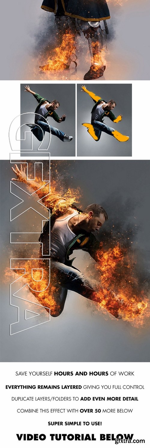 GraphicRiver - Fire Photoshop Action 11569299