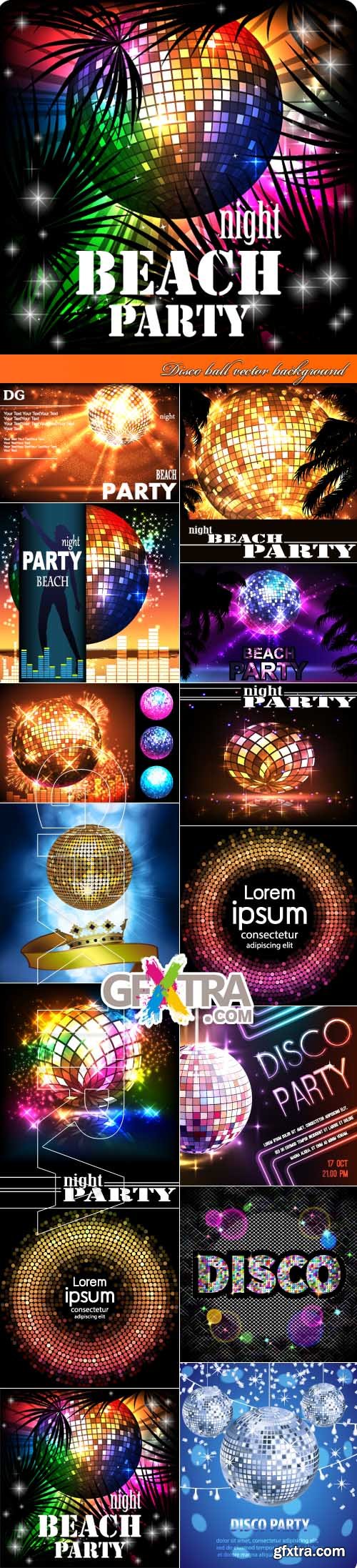 Disco ball vector background