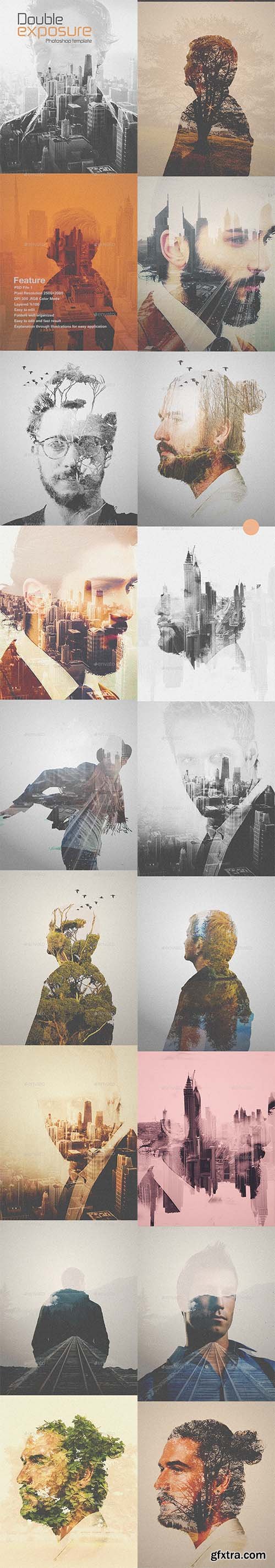 GraphicRiver Double Exposure Photoshop Template 11484640