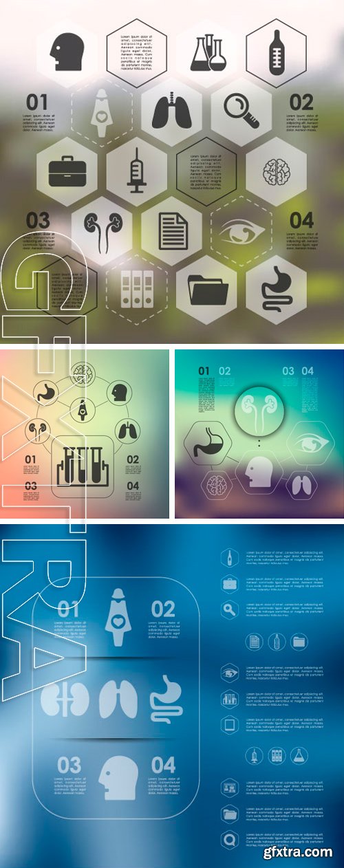 Stock Vectors - Medical infographic with unfocused background