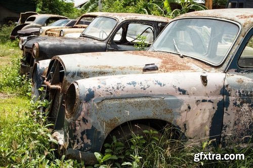 Collection of junkyard car scrap rusty metal 25 HQ Jpeg