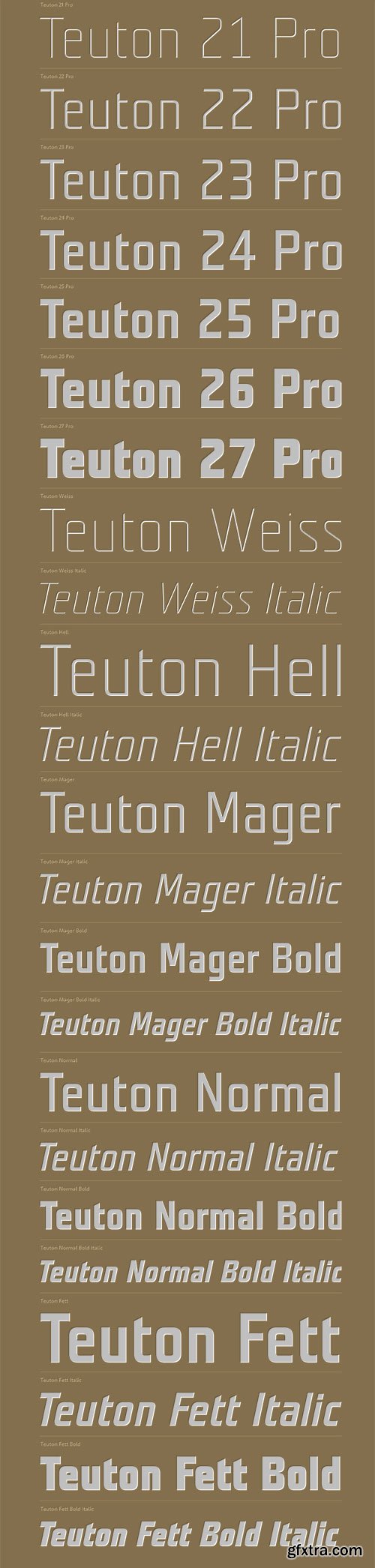 Teuton - Typeface for Graves, Posters and Magazines 23xOTF $279