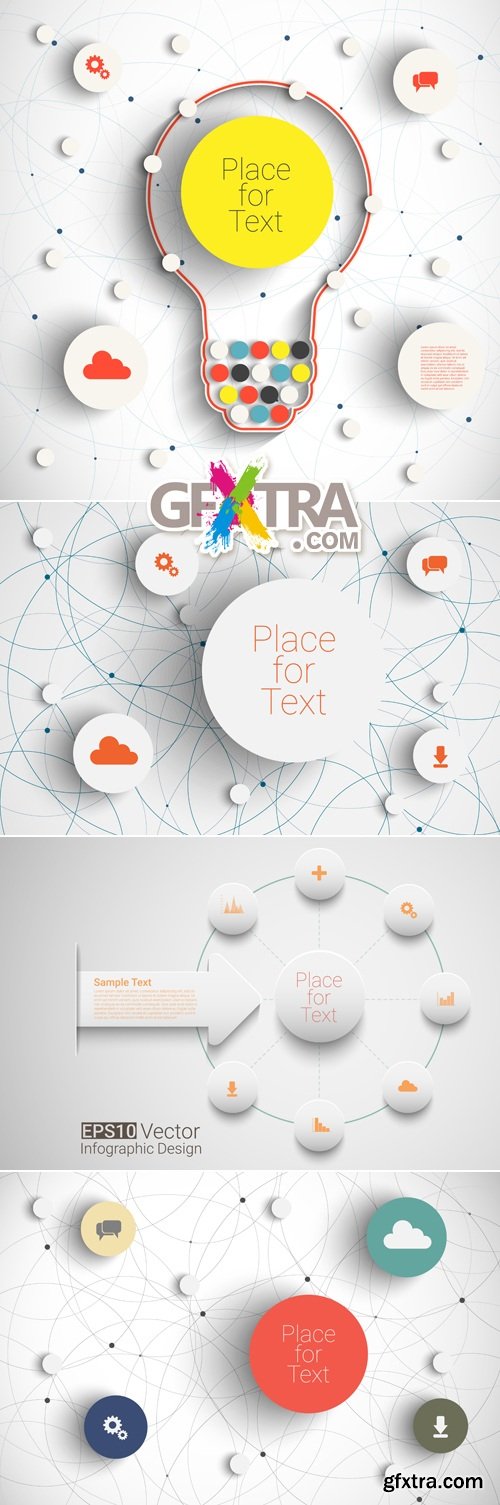 Infographic Network Templates Vector