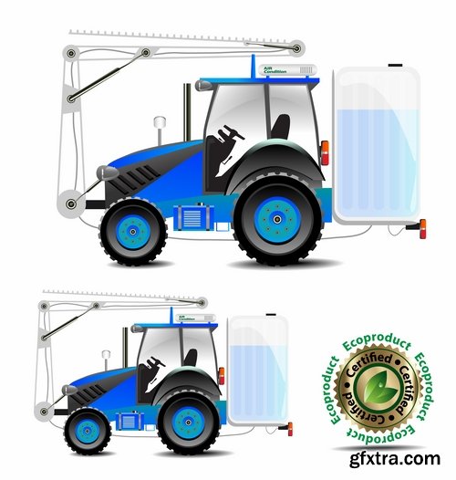 Collection of vector image of various transport truck vehicle business 25 Eps