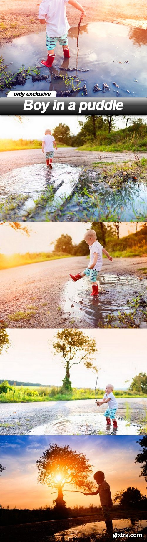 Boy in a puddle - 5 UHQ JPEG