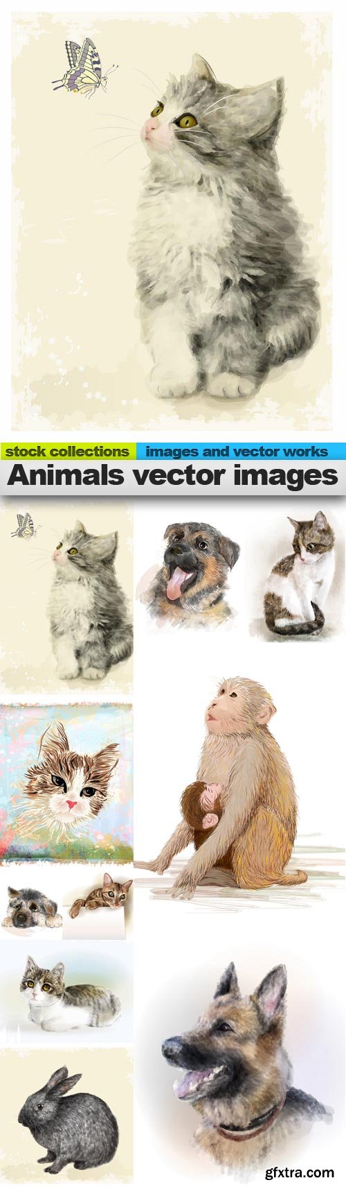 Animals vector images, &nbsp;15 x EPS