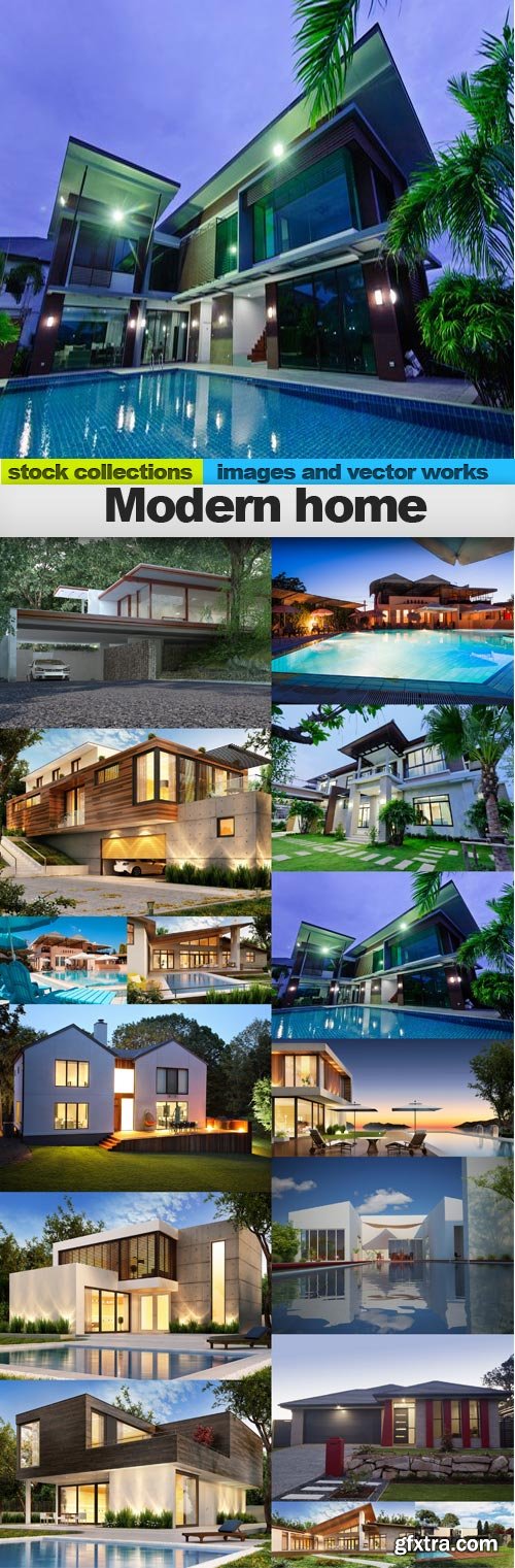 Modern home, 15 x UHQ JPEG