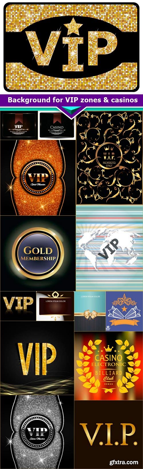 Background for VIP zones &amp; casinos 15x EPS