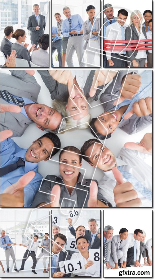 Businessman doing speech during meeting in office - Stock photo