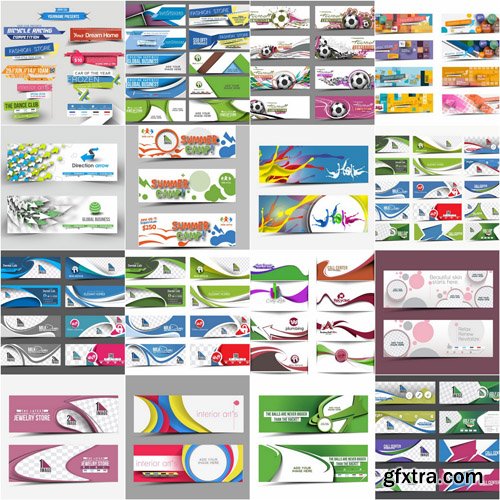 Abstract Banners Collection #18 - 25 Vectors