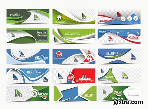 Abstract Banners Collection #18 - 25 Vectors