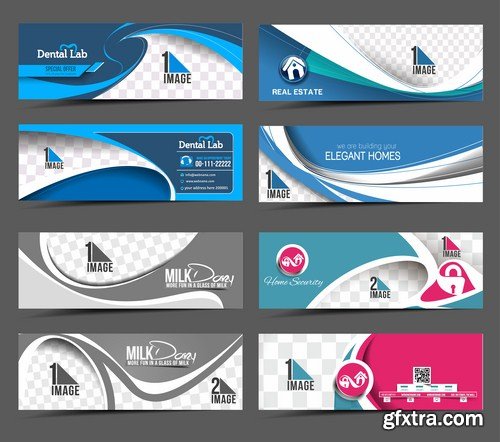 Abstract Banners Collection #18 - 25 Vectors