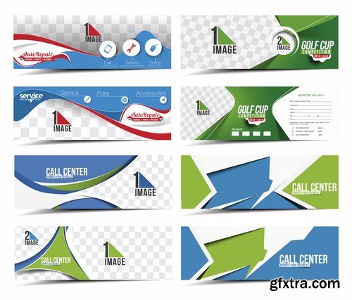 Abstract Banners Collection #18 - 25 Vectors