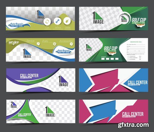 Abstract Banners Collection #18 - 25 Vectors