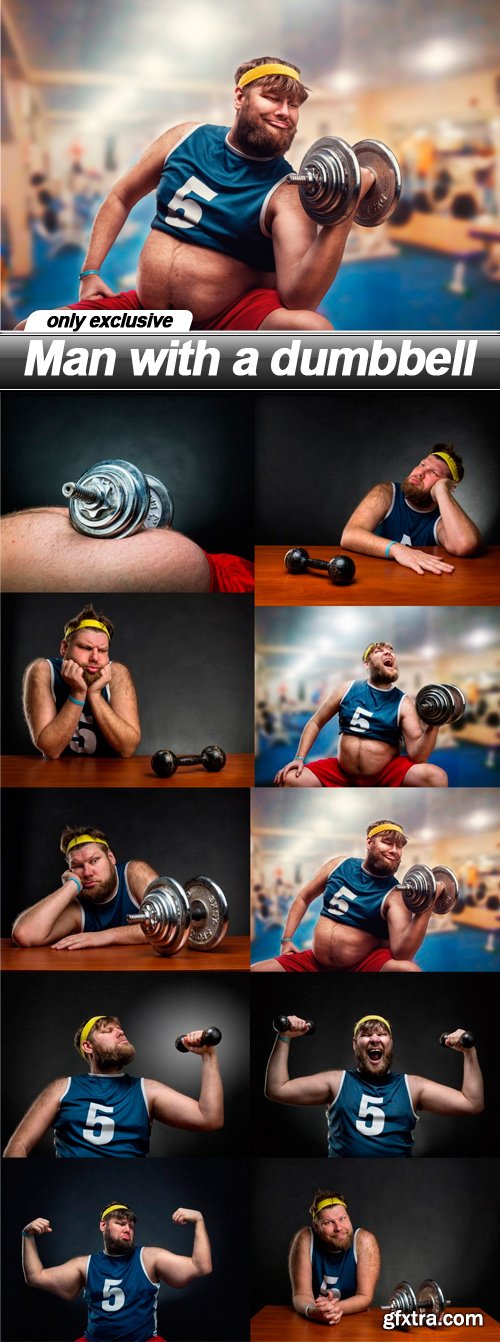 Man with a dumbbell - 10 UHQ JPEG