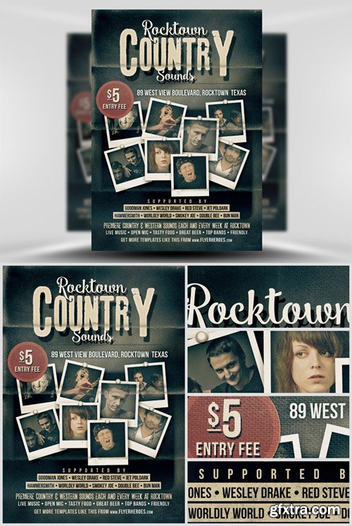 Rocktown Country Sounds Poster Template