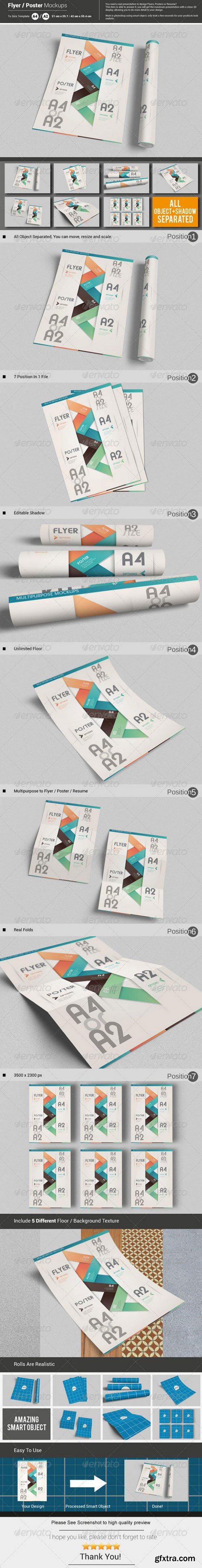 GraphicRiver - Flyer Poster Resume Mockups Bundle 10338736