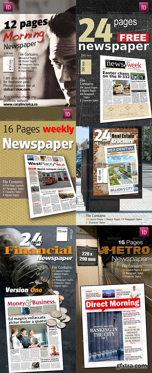 GraphicRiver 10 Newspapers Mega Bundle 6428904