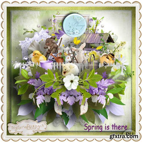 Scrap - Spring is there JPG and PNG