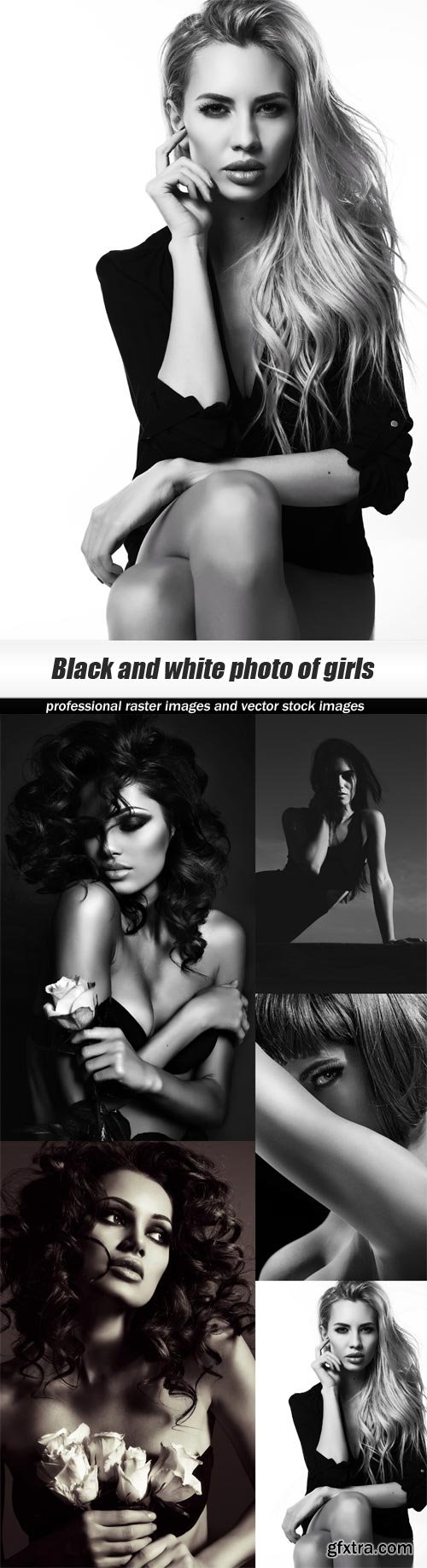 Black and white photo of girls