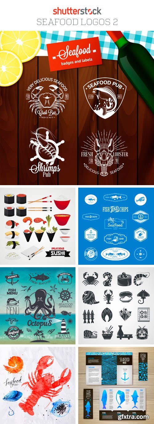 Amazing SS - Seafood Logos 2, 25xEPS