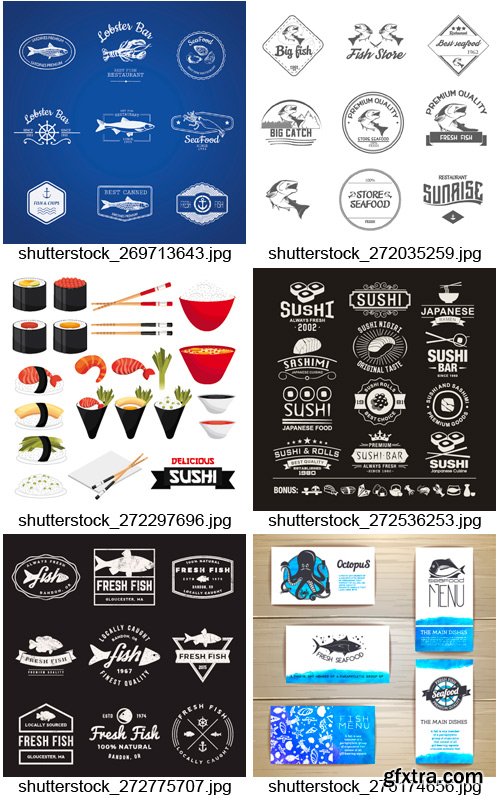 Amazing SS - Seafood Logos 2, 25xEPS